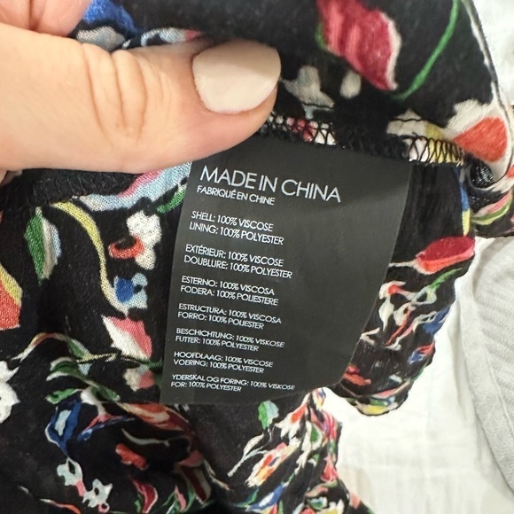 Club Monaco Suukyi Dress Floral Tiered Ruffle Size 10 Party NWOT V Neck spring‍ - Picture 8 of 11